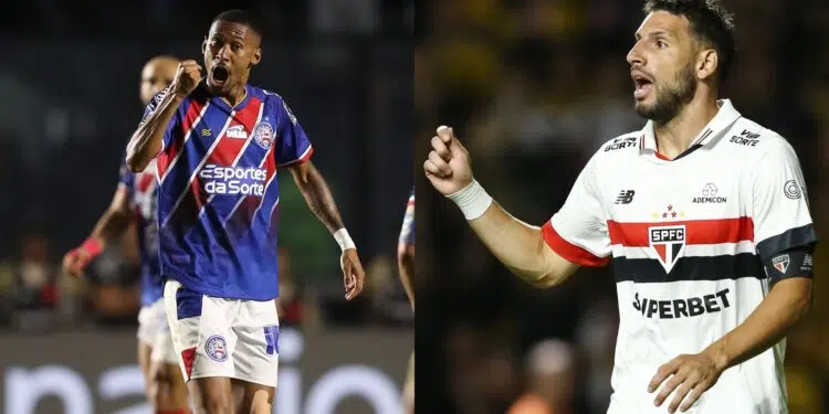 Ademir e Calleri, representando Bahia x São Paulo
