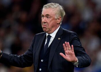 Carlo Ancelotti em Real Madrid x Borussia Dortmund