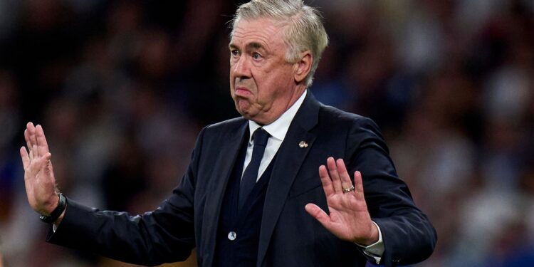 Carlo Ancelotti em Real Madrid x Borussia Dortmund
