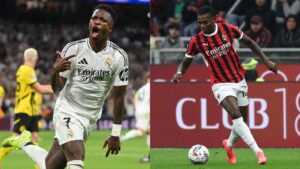 Vini Jr e Rafael Leão devem estar em campo durante Real Madrid x Milan