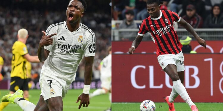 Vini Jr e Rafael Leão devem estar em campo durante Real Madrid x Milan