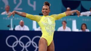 Rebeca Andrade na final do individual geral da Olimpíada de Paris