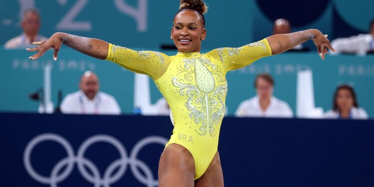 Rebeca Andrade na final do individual geral da Olimpíada de Paris