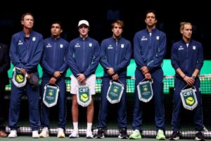 Equipe de tênis brasileira que vai atuar na Copa Davis. Fonte: Cláudia Greco