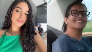 Na imagem à esquerda, Kamilly Camargo, de 17 anos. Na imagem à direita, Marcela Andressa, de 30 anos. Ambas morreram em acidente rodoviário