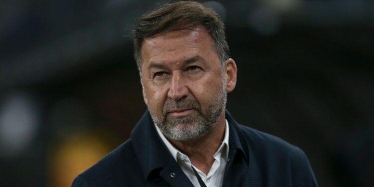 Augusto Melo, presidente do Corinthians, antes de jogo contra o Criciúma, válido pelo Brasileirão