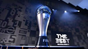 Troféu do prêmio The Best da FIFA