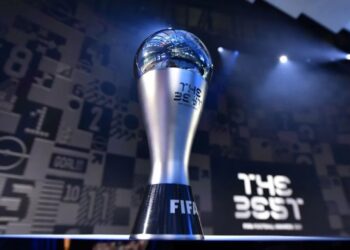 Troféu do prêmio The Best da FIFA