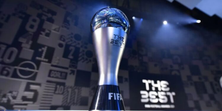 Troféu do prêmio The Best da FIFA