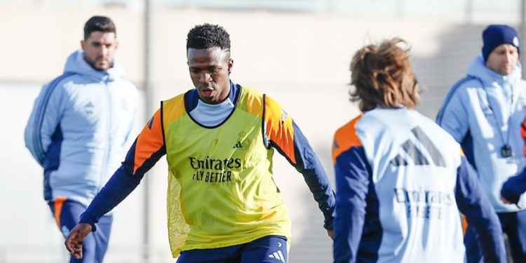 Vinicius Junior se recupera de lesão. Fonte: @realmadrid