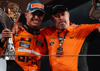 Norris venceu e garantiu o título de construtores. Fonte: @landonorris