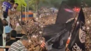 Festa do título do Botafogo.