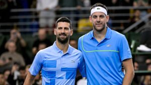 Djokovic e Del Potro na despedida do argentino.
