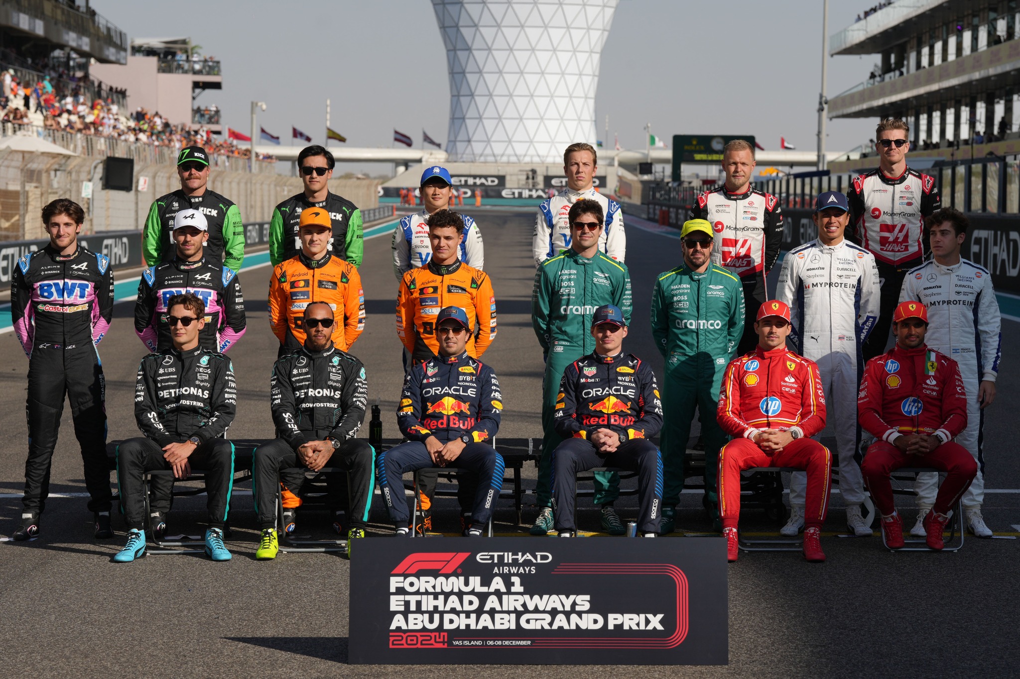 Grid da Fórmula 1 para corrida de Abu Dhabi - Fonte: @f1 