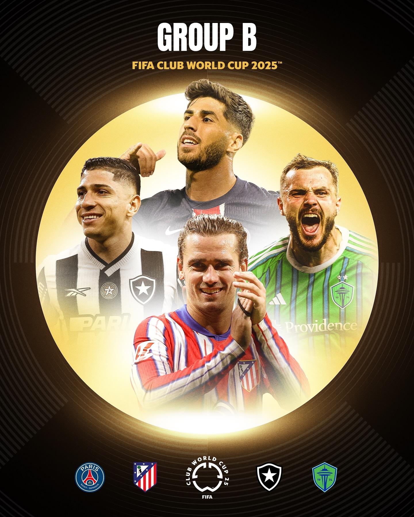 Grupo do Botafogo no Mundial de Clubes - Fonte: @fifaclubworldcup