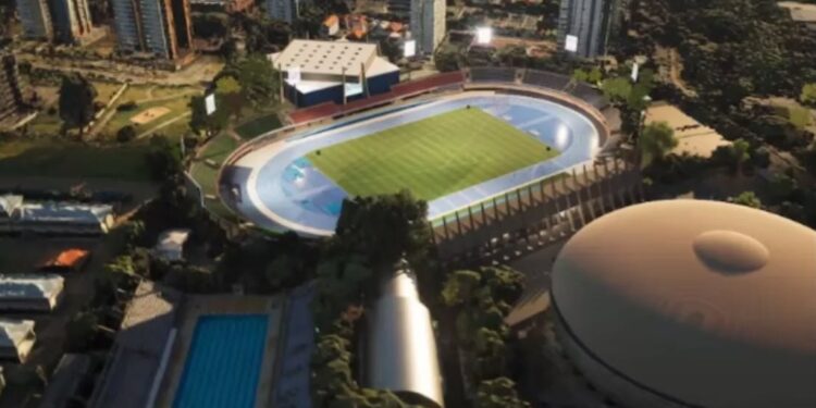 Estádio Ícaro de Castro Mello visto de cima - Fonte: @habitacaosp