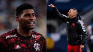 Hugo Souza, goleiro do Corinthians, fala sobre Vitor Pereira, ex-Flamengo.