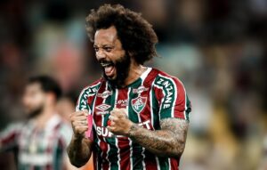Marcelo comemorando pelo Fluminense - Fonte: @marcelotwelve