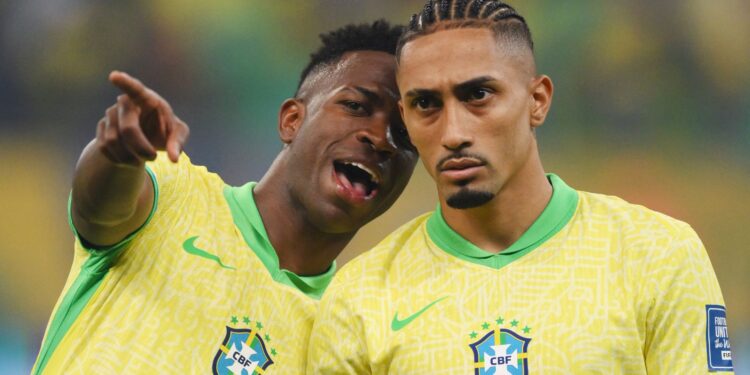 Vini Jr e Raphinha, destaques da Seleção Brasileira em 2024