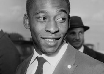 Pelé, o Rei do Futebol.