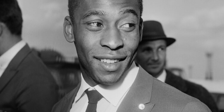 Pelé, o Rei do Futebol.