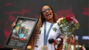 Rebeca Andrade briga pela categoria principal do Prêmio Brasil Olímpico 2024