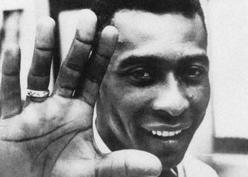 Pelé, o Rei do Futebol.