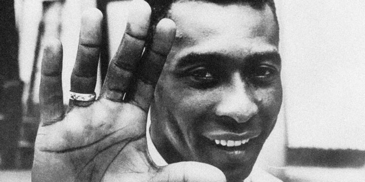 Pelé, o Rei do Futebol.