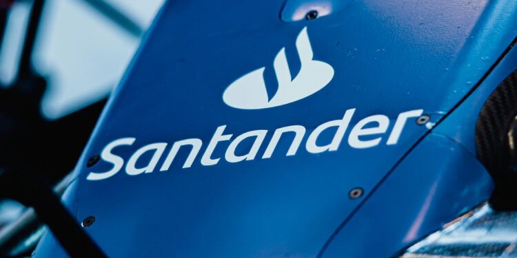 Publicação oficial da Williams sobre parceria com Santander - Fonte: @williamsracing