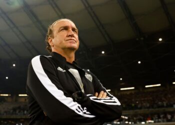 Cuca, técnico do Atlético-MG, antes de partida contra o Palmeiras, válida pela Libertadores de 2022