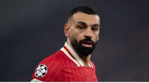 Mohamed Salah, do Liverpool, durante partida contra o Lille
