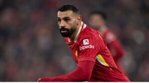 Mohamed Salah, do Liverpool, durante partida contra o Lille, válida pela Champions League