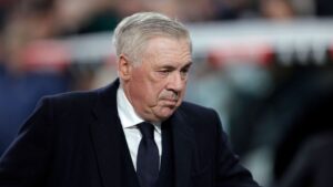 Carlo Ancelotti, técnico do Real Madrid, antes de partida contra o Celta de Vigo, válida pela Copa do Rei