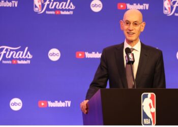Adam Silver, comissário da NBA, em entrevista coletiva antes das Finais de 2024