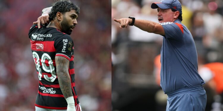 Gabigol e Fernando Diniz.