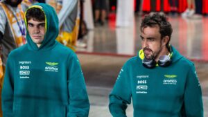 Lance Stroll e Fernando Alonso na F1.