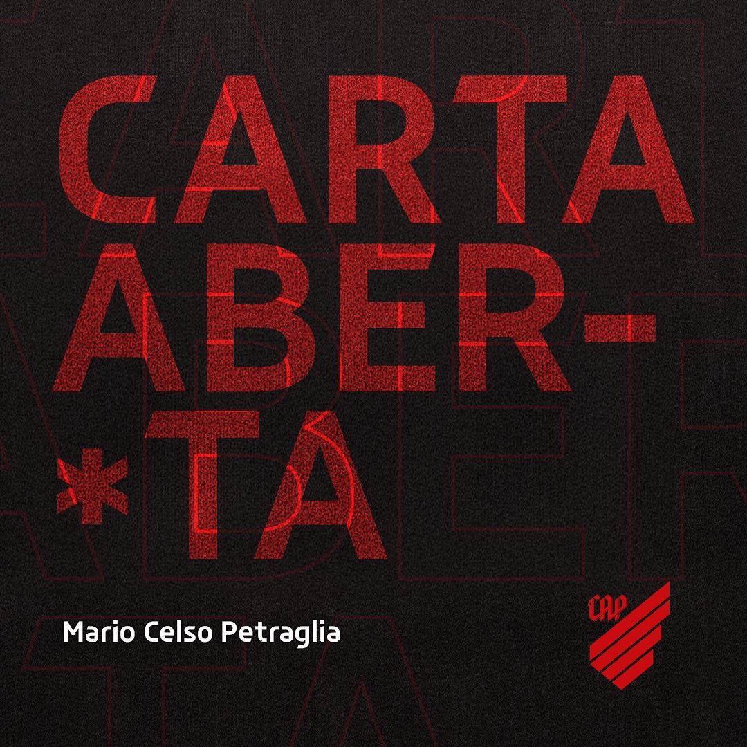 Carta aberta do Petraglia no perfil do Athlético Paranaense - Fonte: @athleticoparanaense