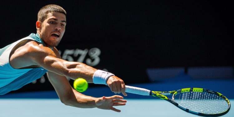 Alcaraz no Australian Open.