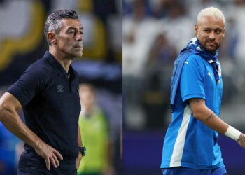 Pedro Caixinha e Neymar.