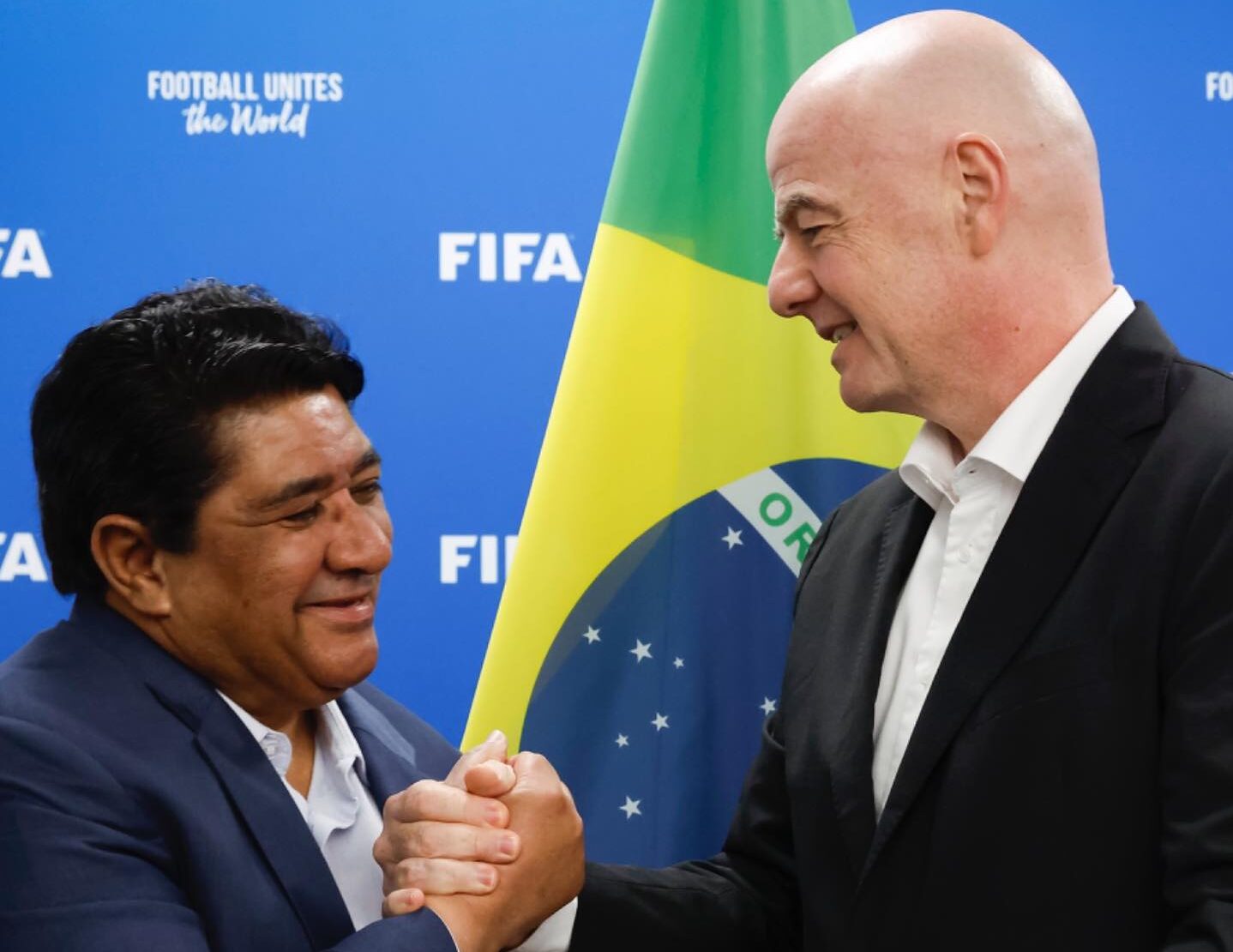 Ednaldo Rodrigues e Infantino - Fonte: @cbf_futebol