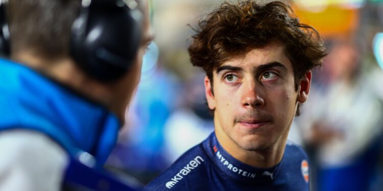 Franco Colapinto, que correu pela Williams na última temporada da F1
