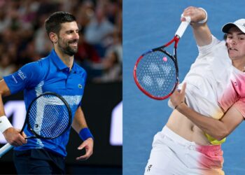 Novak Djokovic e João Fonseca.