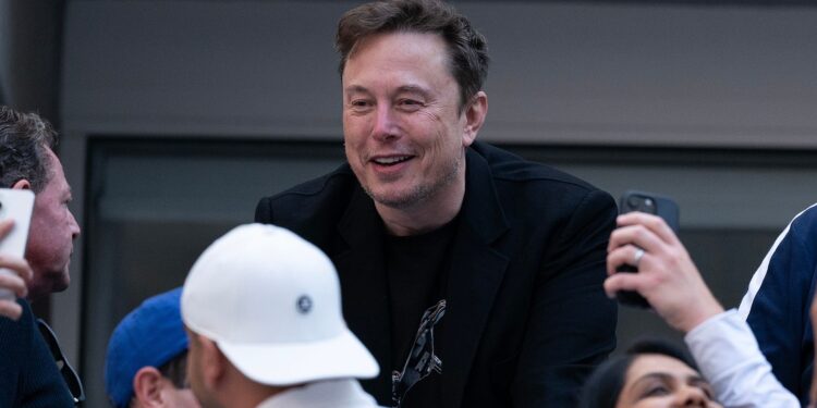 Elon Musk, possível comprador do Liverpool, no US Open 2024