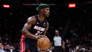 Jimmy Butler no Miami Heat, pela NBA.