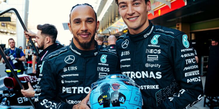 Russel e Hamilton - Fonte: @georgerussell63