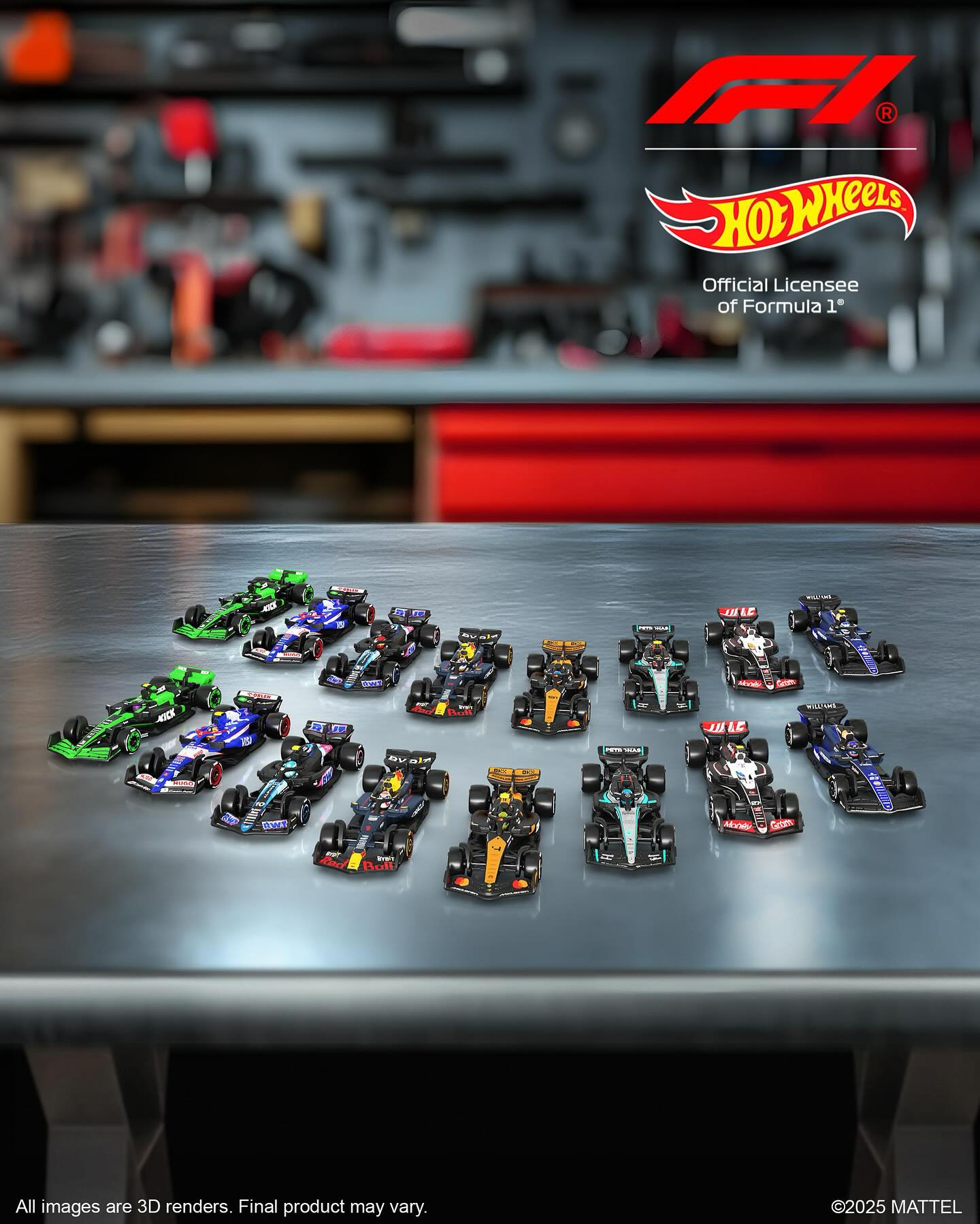 Coleção de Hot Wheels da Fórmula 1 - Fonte: @hotwheelsofficial