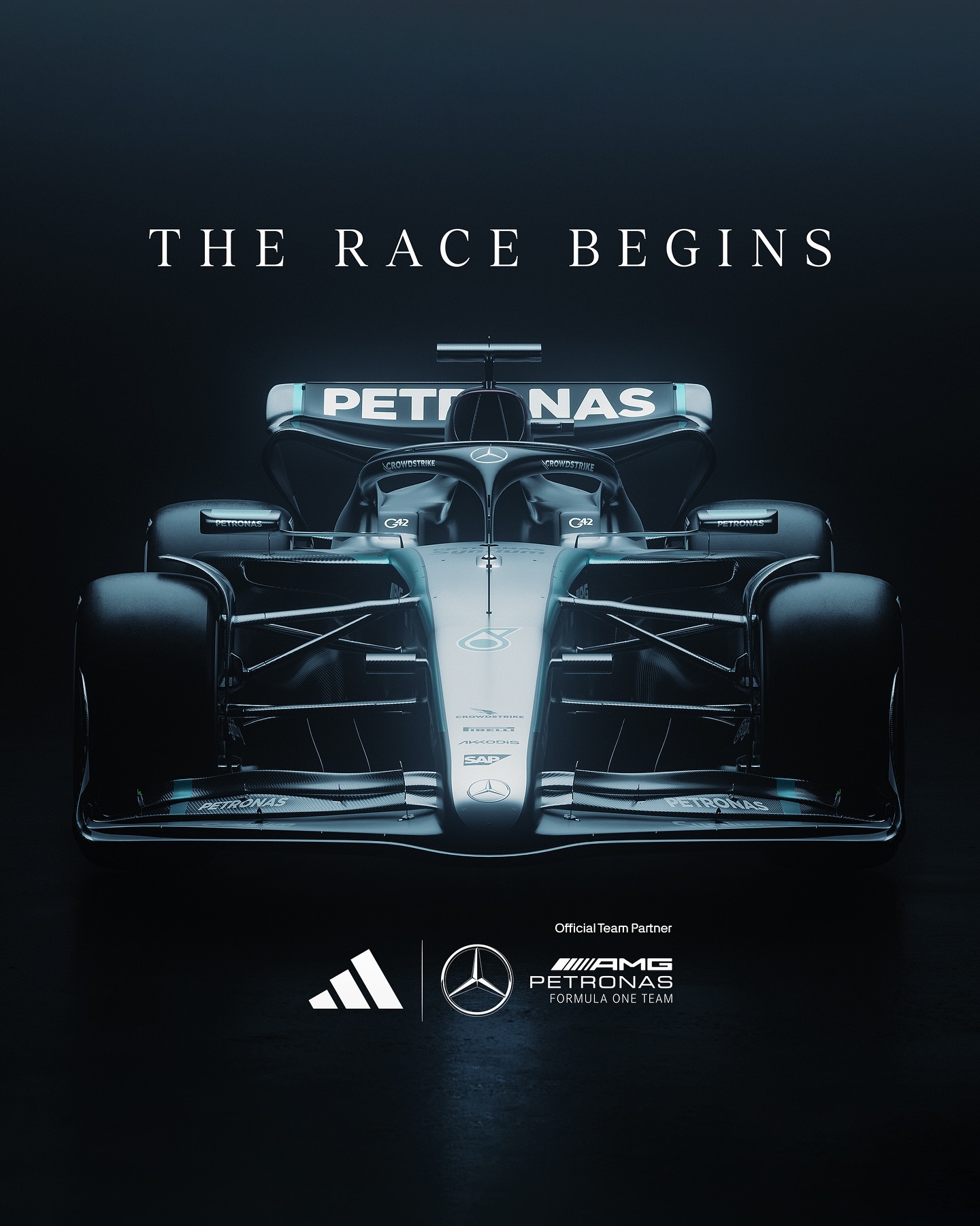 Anúncio da Parceria entre Mercedes e Adidas - Fonte: @mercedesamgf1