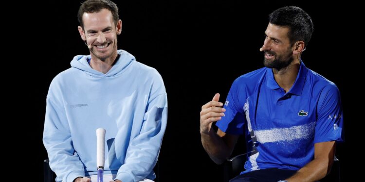 Andy Murray e Novak Djokovic juntos nas prévias do Australian Open