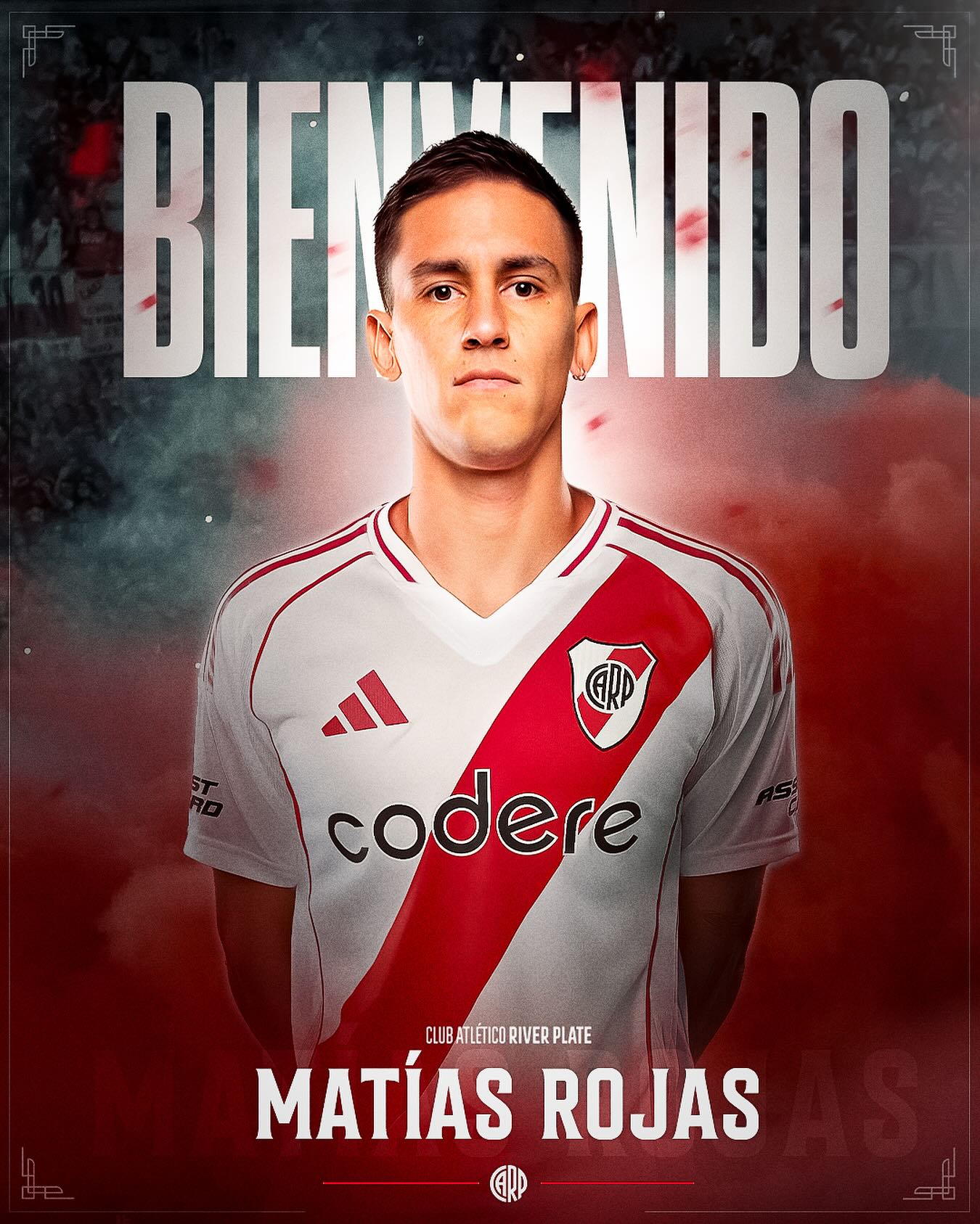 Anúncio do River Plate sobre contratação de Matías Rojas - Fonte: @riverplate