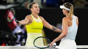 Sabalenka e Badosa no Australian Open.